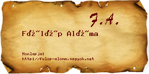 Fülöp Alóma névjegykártya